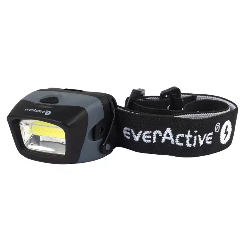 Stirnlampe everActive HL-150, Kopflampe, 150 lm, 3 W, IPX4, 3×AAA, schwarz