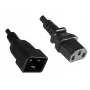 Microconnect PE030610 Stromkabel Schwarz 1 m C13-Kupplung C20-Kupplung