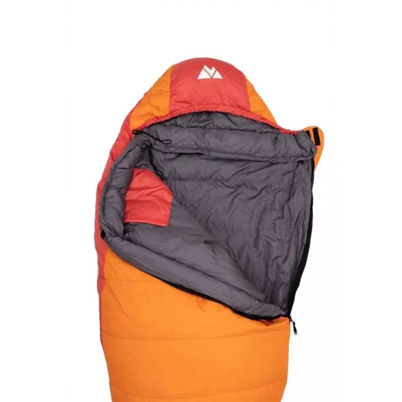 Schlafsack Volven VOLVEN TRAVELLER Right Orange – mumienförmig, Reißverschluss rechts, Einzelperson