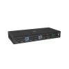 Lindy 2 Port Dual Head HDMI 4K60, USB 3.0 KVM-Switch, 4096 x 2160 Pixel, 4K Ultra HD, Schwarz