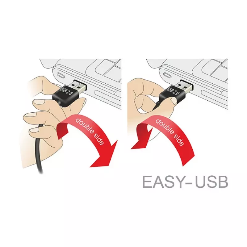 USB-Kabel DeLOCK 84807 USB 2.0 1 m USB A Micro-USB B Weiß