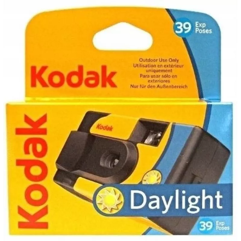 Kodak DAYLIGHT Kamera, fotografische Einwegkamera mit Farbfilm für 39 Fotos. Kein eingebauter Blitz.