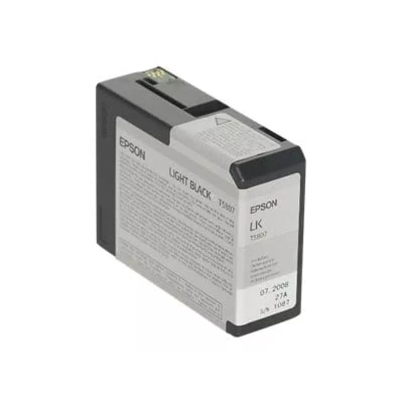 Epson Einzelpackung Light Black T580700, Hellschwarz, Pigmenttinte, 80 ml, 1 Stück