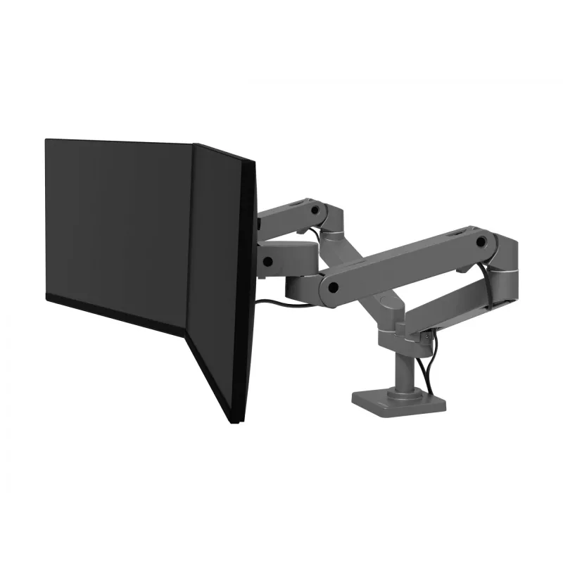 Ergotron LX Pro - Montagekit (Doppelarm) - modular - für 2 LCD-Displays - nebeneinander - Aluminium - Dunkelgrau - Bildschirmgröße: bis 68,6 cm (bis 27 Zoll) (45-686-293)
