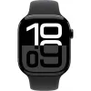 Apple Watch Series 10 Aluminiumgehäuse GPS + Cellular 46 mm Diamond Schwarz Sportarmband Schwarz M/L
