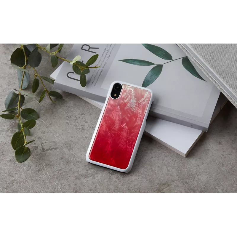 Smartphone-Hülle iKins für iPhone XR – pink lake und weiß
