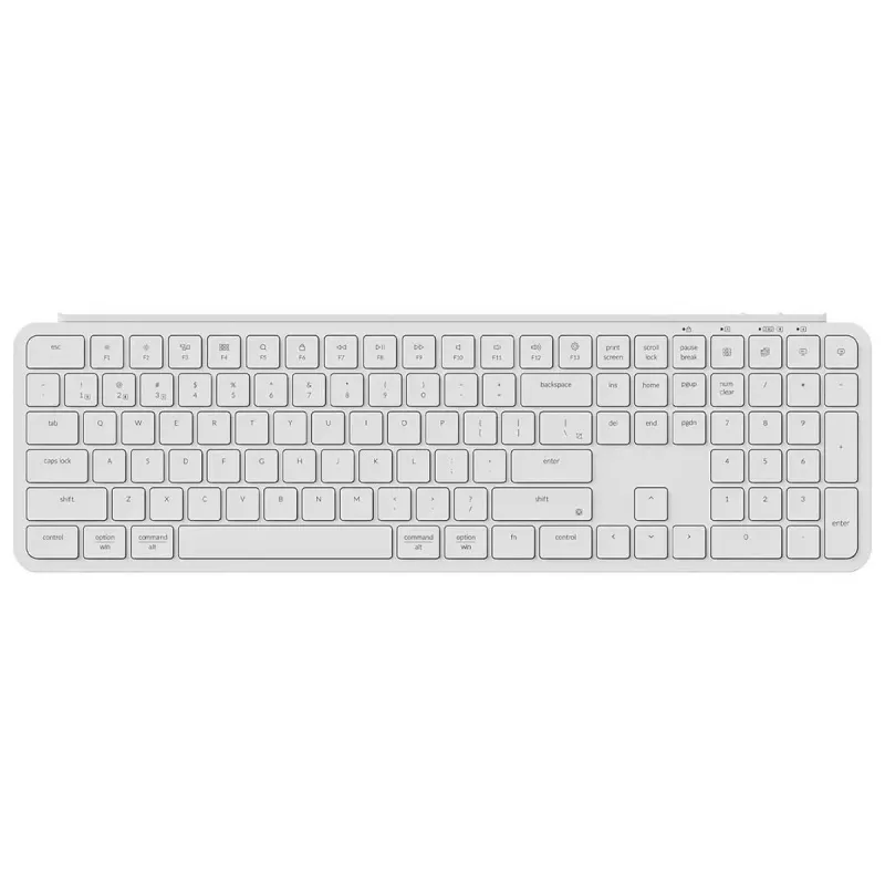 Keychron B6P-K8 Tastatur Full-size USB RF Wireless Bluetooth Elfenbein