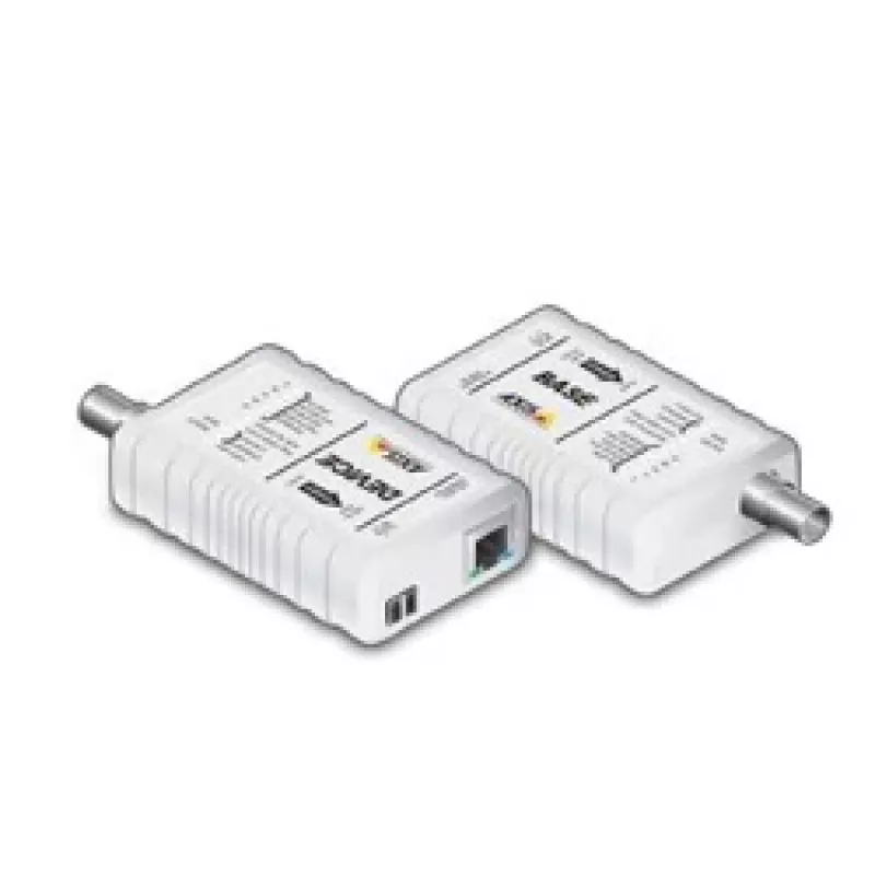 AXIS T8640 Ethernet Over Coax Adaptor PoE+ - Medienkonverter - Ethernet, Fast Ethernet - 10Base-T, 100Base-TX - RJ-45 / BNC (2er-Pack) - für AXIS P1346, P1346-E, P5534, P5534-
