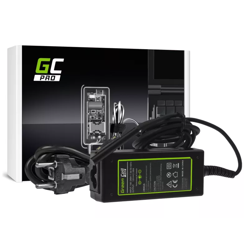 Netzteil Grün Cell AD63P 36W 12V 2,58A Indoor-Laptop-Ladegerät, schwarz