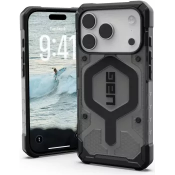 UAG Urban Armor Gear Pathfinder MagSafe Hülle | Apple iPhone 17 Pro | Ash (Grau transparent)/Schwarz | 114551113140 (114551113140)