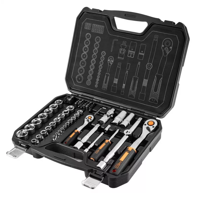 NEO tools 10-054 Steckschlüssel-/Ratschen-Set