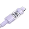 USB-C auf Lightning Schnellladekabel Baseus Gem 1 m 20 W Violett, Nylonummantelung, 7-Pin Lightning