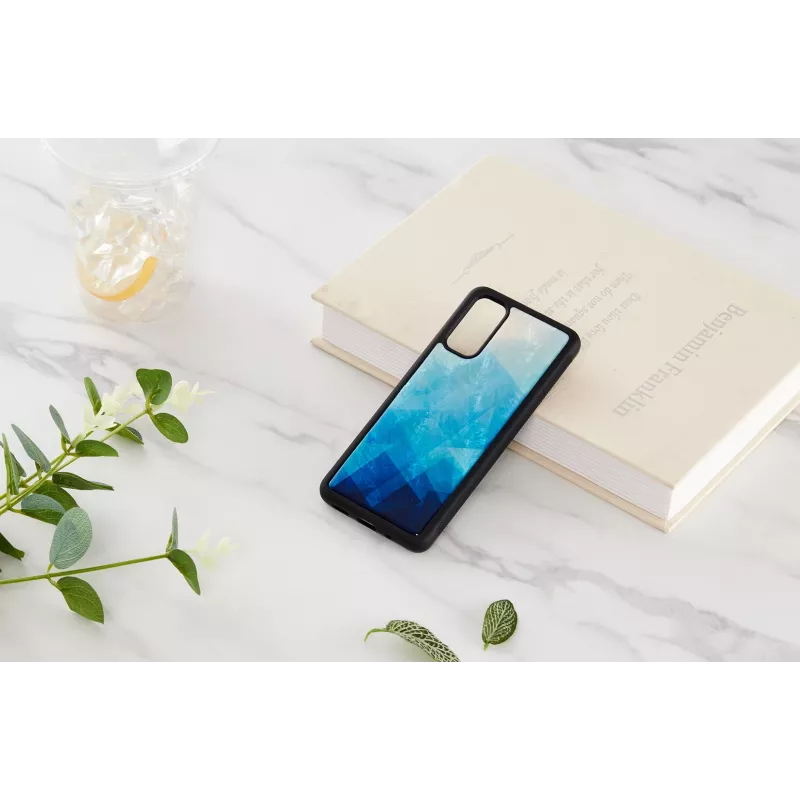 Schutzhülle iKins für Samsung Galaxy S20 — blauer See schwarzes Finish