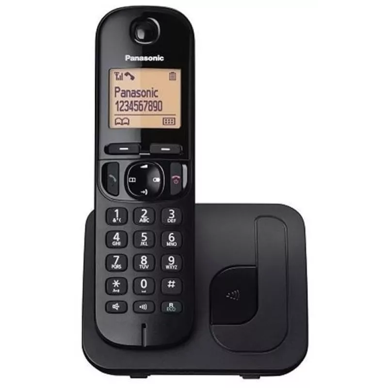 Panasonic KX-TGC 210 PDB DECT-Telefon Schwarz mit Rufnummernanzeige