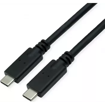 ROLINE USB 3.2 Gen 2 kompatibles Kabel C-C ST/ST 10Gbit/s Emark 100W schwarz - Kabel - Digital/Daten