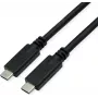 ROLINE USB 3.2 Gen 2 kompatibles Kabel C-C ST/ST 10Gbit/s Emark 100W schwarz - Kabel - Digital/Daten
