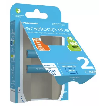 Wiederaufladbare Batterien PANASONIC ENELOOP LITE AAA 550 mAh 2 Stk. (BK-4LCCE/2CP)