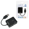 USB-Hub LOGILINK UA0139 – 4‑Port USB 2.0, 480 Mbit/s, schwarz