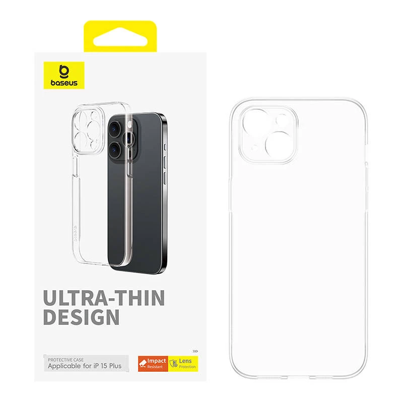 Baseus OS‑Lucent Series Handyhülle für iPhone 15 Plus, transparent, schlank