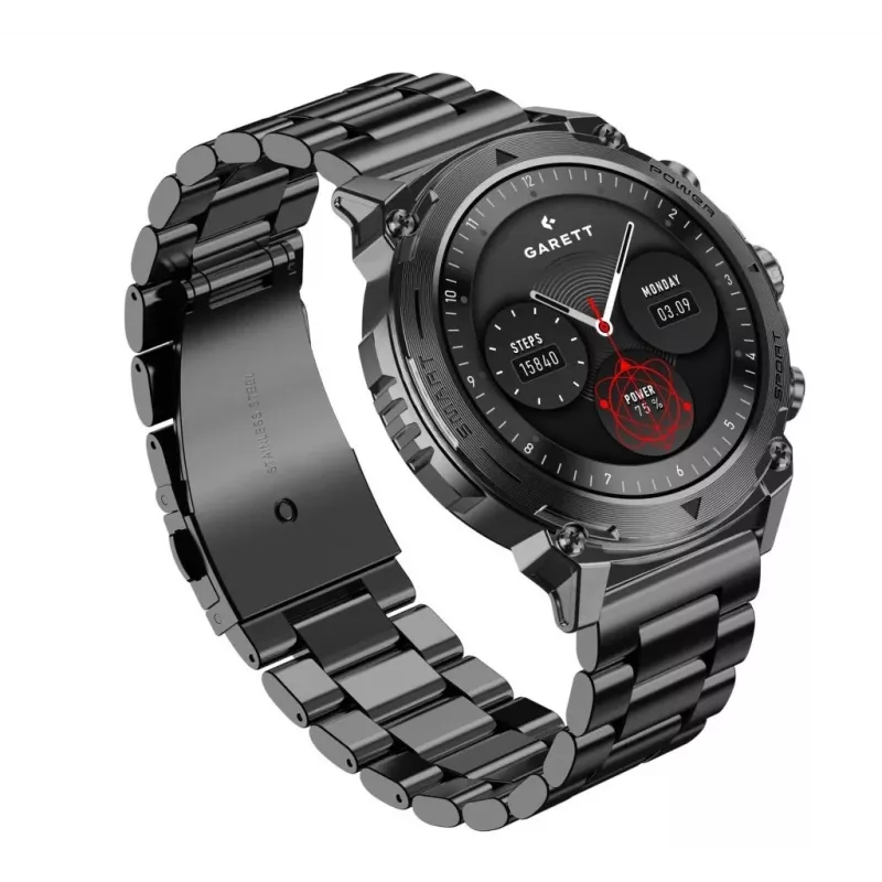 Smartwatch Garett Atom Schwarz Steel