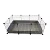 C&C Modular Käfig 3x2 110x75 cm Meerschweinchen, Igel, silbergrau