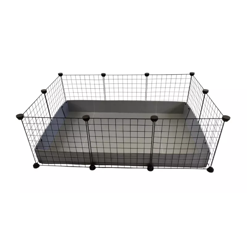C&C Modular Käfig 3x2 110x75 cm Meerschweinchen, Igel, silbergrau