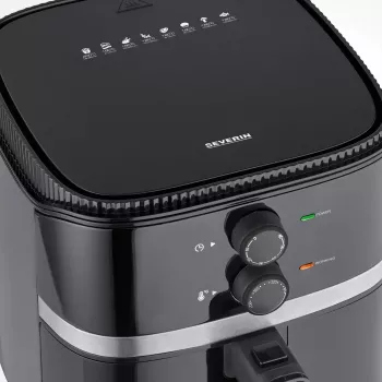 Heißluftfritteuse Severin FR 2452 4,3 L 1500 W Schwarz Silber