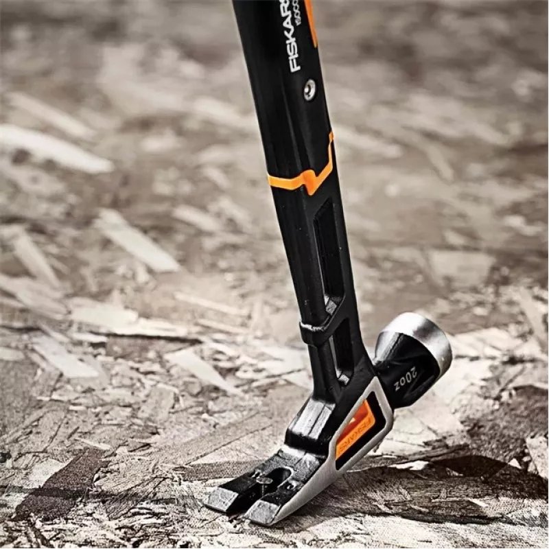 Fiskars 1020214 Hammer Klauenhammer Schwarz, Metallic, Orange