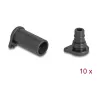 DeLOCK 60671 Anschluss-Staubschutzkappe 10 Stück DL4 Silikon Schwarz 14x29x14 mm