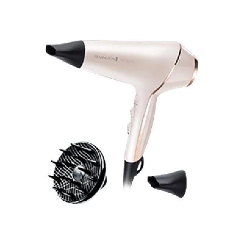 Remington Proluxe Ionic Haartrockner mit Diffusor und Konzentrator Gold