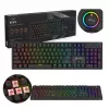 Mechanische Gaming-Tastatur SAVIO STYX Outemu Red — Full-Size 104-Tasten USB kabelgebunden, RGB, ANSI US International, 1,5 m, Schwarz