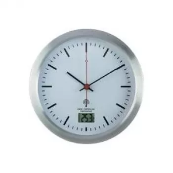 Wanduhr Renkforce E1003R — 17 cm Durchmesser, silberne Oberfläche