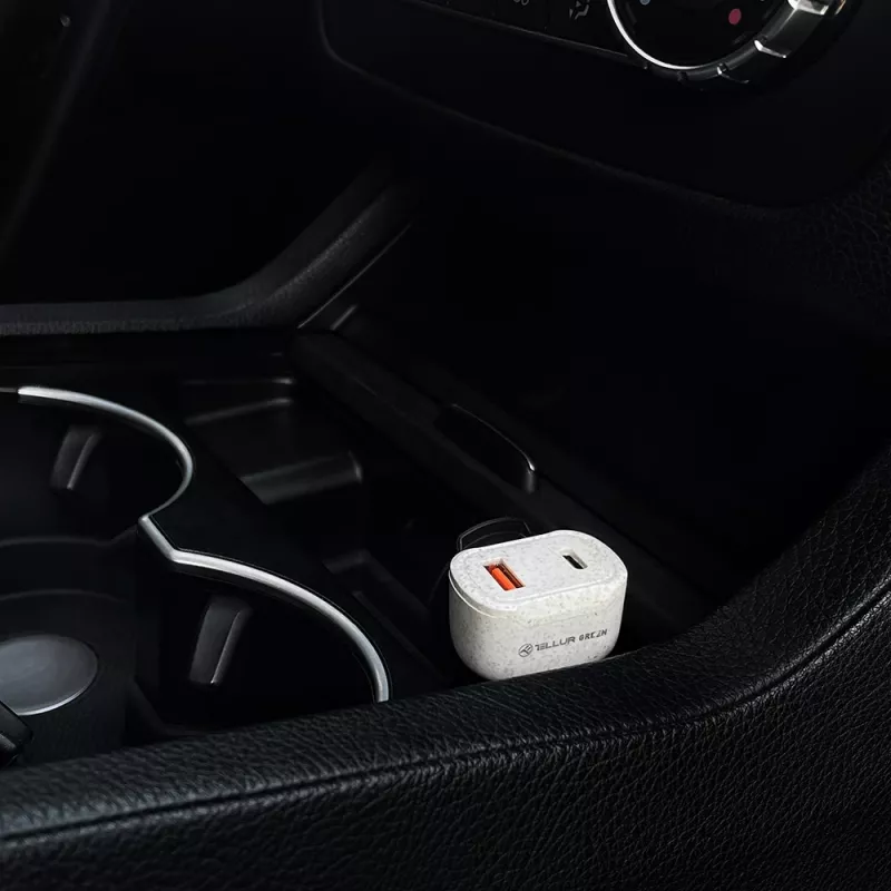 Auto-Ladegerät Tellur TLL151341 36W 6A PD18W QC3.0 — USB-Autoadapter für schnelles Laden