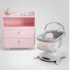Wiege / Schaukelwiege Lionelo Bella Set Grau Beton – Babybett mit Schaukelfunktion