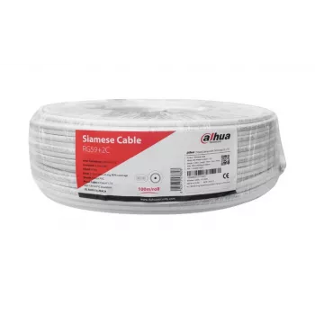 Kabel RG59 COAX+PWR 100M WEISS/PFM941I-RG59N/21-100-W Dahua