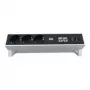 Steckdosenleiste Bachmann DESK 2 0,2 m 3 AC-Steckdosen Schwarz Weiß