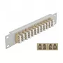 Glasfaser-Patchpanel DeLOCK 10 Zoll 12-Port LC Quad Beige 1U Grau