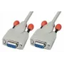 Lindy 3m Nullmodem-Kabel Serielles Kabel Weiß 9-polig D-Sub