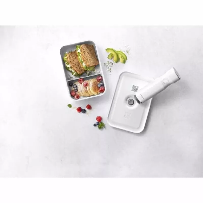 Lunchcontainer ZWILLING FRESH & SAVE 1 l, Kunststoff mit Silikondichtung, grau/weiß