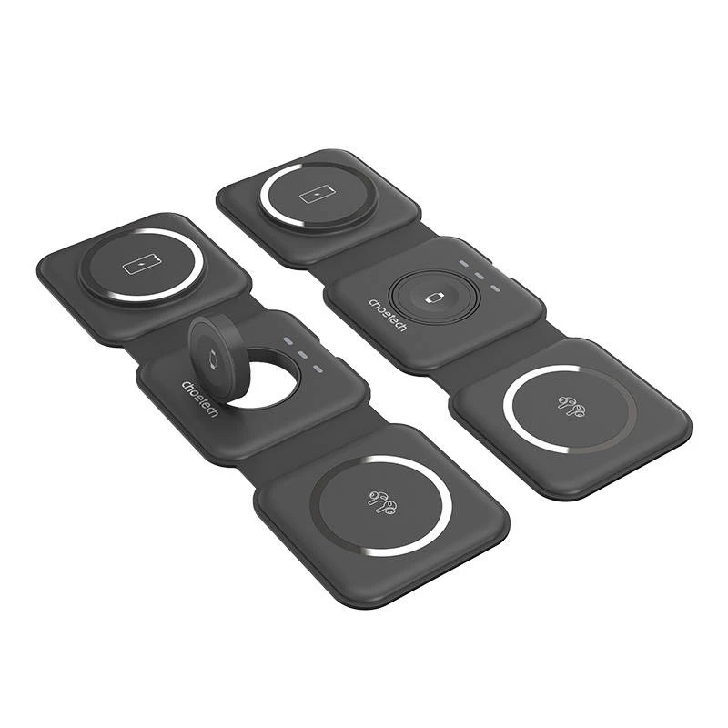 Choetech T588-F 3in1 Magnetisches Wireless-Ladegerät 15W (schwarz)