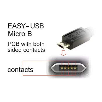 USB-Kabel DeLOCK 83847 USB 2.0 0,5 m USB A Micro-USB B Schwarz