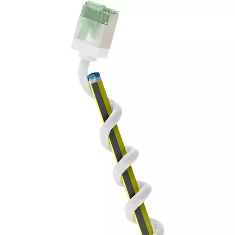 Goobay Ultra-Flexibles CAT 8.1 Patchkabel schlank U/FTP Weiß - extra-kurzer Stecker 99,9% (74360)