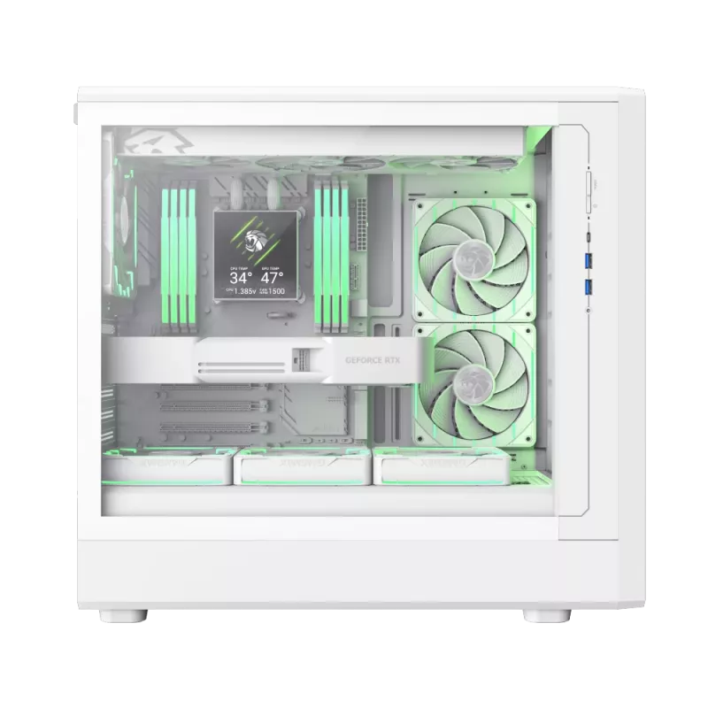 Gamemax Gehäuse | CLAW 460 WH | Weiß | Mid-Tower | Netzteil nicht enthalten