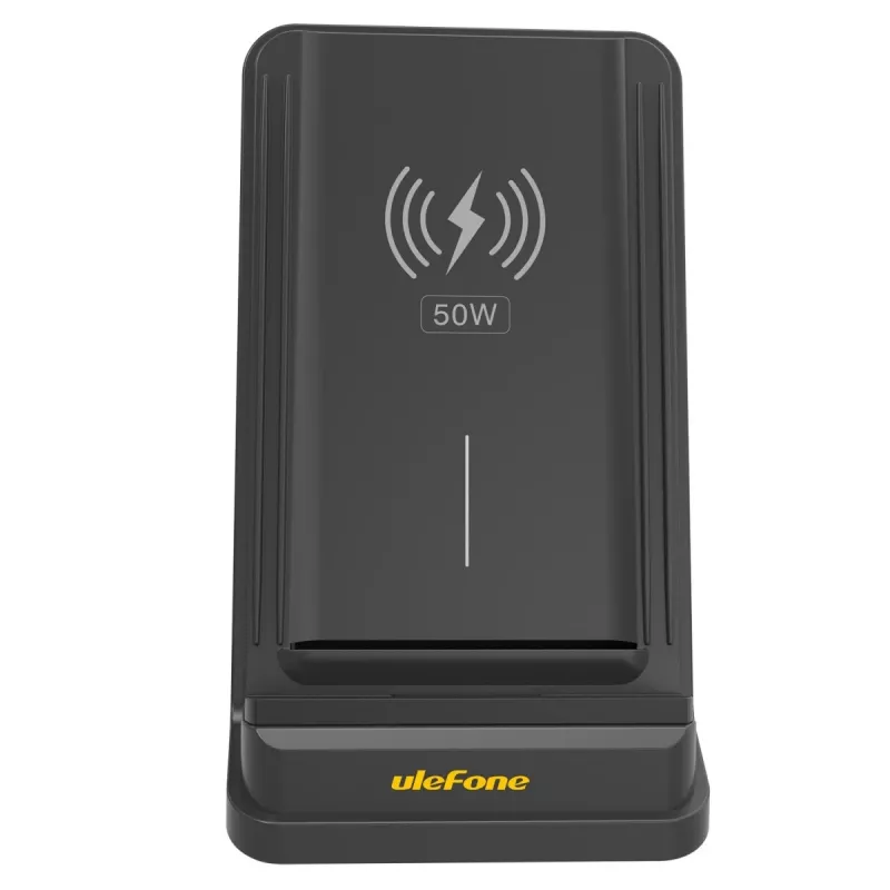 UleFone Indoor-Smartphone-Ladegerät WCS01 – 50 W USB Typ-C, kabelloses Schnellladen, schwarz