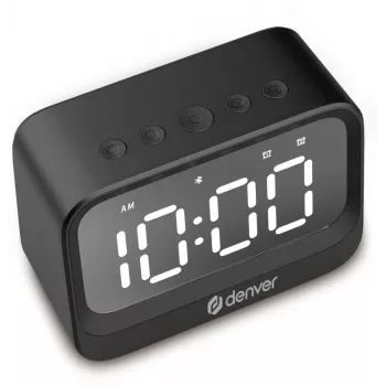 Digitaler Wecker Denver EC-53B Schwarz LCD Bluetooth Batterie