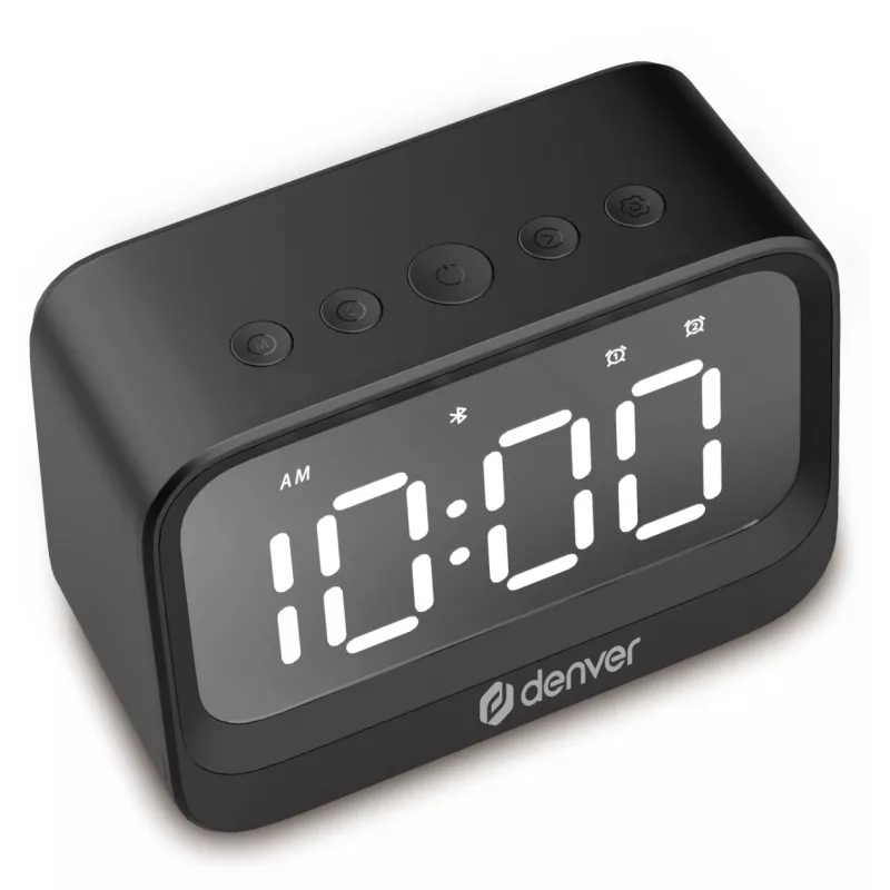 Digitaler Wecker Denver EC-53B Schwarz LCD Bluetooth Batterie