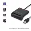 ID-Kartenleser QOLTEC Smart-Chip-ID-Kartenleser — USB, schwarz, 84,5×65×16 mm, 63 g
