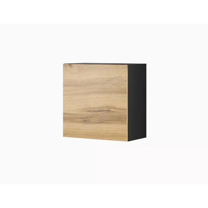 Cama Wohnzimmer-Schrankset VIGO 22 schwarz/Wotan-Eiche