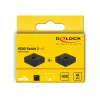 DeLock HDMI 2-1 bidirektional 4K 60 Hz kompakt - Retail Box - Video/Audio-Switch - 2 x HDMI - Desktop (64072)