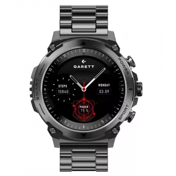 Smartwatch Garett Atom Schwarz Steel